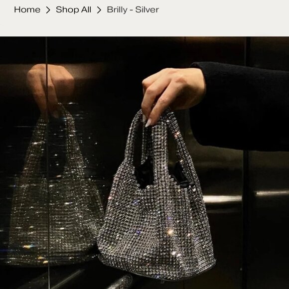 Giarite Brilly silver crystal handbag - Picture 7 of 10